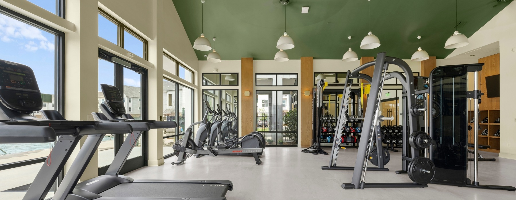 Fitness Center with Cardio and Weight Training