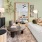 Living room with oversized window and modern decor